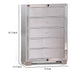 Eli 46 Inch Deluxe Wood 5 Drawer Tall Dresser Chest Mirrored Trim Silver By Casagear Home BM283197