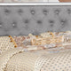 Eli Crystal Tufted Queen Bed LED Mirror Inlays Wood Gray Velvet Silver By Casagear Home BM283198