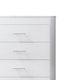 Vin 48 Inch Modern Tall Dresser Chest 5 Gliding Drawers Crisp White By Casagear Home BM283224