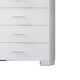 Vin 48 Inch Modern Tall Dresser Chest 5 Gliding Drawers Crisp White By Casagear Home BM283224
