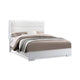 Vin Modern Queen Bed | Panel Headboard | LED Light | Crisp White
