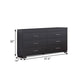 Vin 58 Inch Modern Dresser 6 Gliding Drawers Simple Lines Charcoal Gray By Casagear Home BM283227
