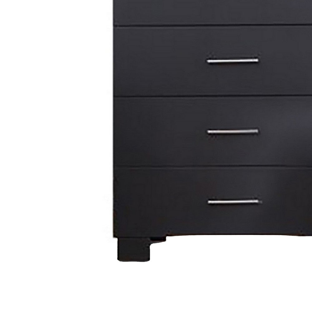 Vin 48 Inch Modern Minimal Tall Chest Dresser 5 Drawers Charcoal Gray By Casagear Home BM283228