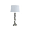 Ruth Accent Table Lamp | 30" | Glass Diamond Pedestal Base | White Silver