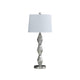 Ruth Accent Table Lamp | 30" | Glass Diamond Pedestal Base | White Silver