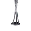 49 Inch Floor Lamp Five Lighting Rods Strong Metal Base Silver Chrome By Casagear Home BM283274