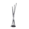 Floor Lamp | 49" | Five Lighting Rods | Strong Metal Base | Silver Chrome