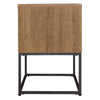 Mila 22 Inch Modern Wood Nightstand On Metal Base Open Shelf Light Brown By Casagear Home BM283307