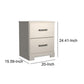24 Inch Modern Rustic Composite Wood Nightstand 2 Drawers Oak White By Casagear Home BM283311