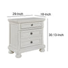 Julia 30 Inch Casual Nightstand Wood 2 Drawers Pull Out Tray White By Casagear Home BM283314