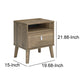Luna 22 Inch Wood Nightstand 1 Shelf 1 Drawer Rich Light Brown Finish By Casagear Home BM283317
