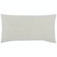 14 x 26 Accent Lumbar Pillow Down Insert Embroidered Details Ivory White By Casagear Home BM283441