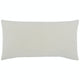 14 x 26 Accent Lumbar Pillow Down Insert Embroidered Details Ivory White By Casagear Home BM283441