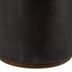 Jenny 24 Inch Round Drum Wood End Table Metal Panels Black Brown By Casagear Home BM283458