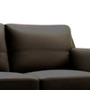 Eve 60 Inch Modern Loveseat Spring Seat Brown Leather Match Upholstery By Casagear Home BM283615