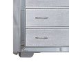 Koi 51 Inch Pine Wood Tall Dresser Chest 5 Drawers Mirror Trim Silver By Casagear Home BM283627