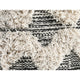 18 Inch Square Cube Accent Pouf Zig Zag Shag Woven Pattern Black White By Casagear Home BM283646