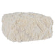 Cotton Accent Pouf | 24" | Handwoven Textured Geometric Shag | Off White