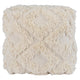 24 Inch Cotton Accent Pouf Handwoven Textured Geometric Shag Off White By Casagear Home BM283648