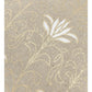 20 Inch Square Linen Accent Throw Pillow Foil Design Floral Beige Gold By Casagear Home BM283670