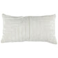 14 x 26 Lumbar Accent Throw Pillow, Hand Pleated, Vintage, Ivory White By Casagear Home