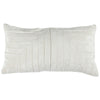 Lumbar Accent Throw Pillow | 14 x 26 | Hand Pleated | Vintage | Ivory White