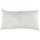 Lumbar Accent Throw Pillow | 14 x 26 | Hand Pleated | Vintage | Ivory White