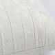 14 x 26 Lumbar Accent Throw Pillow Hand Pleated Vintage Ivory White By Casagear Home BM283679
