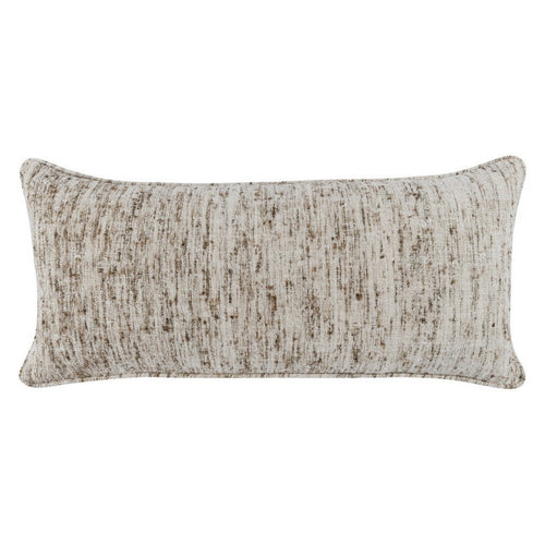 Accent Lumbar Throw Pillow | 16 x 36 | High Low Texture | Woven Fabric | Ivory