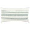 Accent Lumbar Throw Pillow | 14 x 26 | Stripe Design | Eucalyptus Green White
