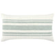 Accent Lumbar Throw Pillow | 14 x 26 | Stripe Design | Eucalyptus Green White
