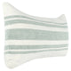 14 x 26 Accent Lumbar Throw Pillow Stripe Design Eucalyptus White Green By Casagear Home BM283688
