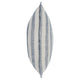 18 x 18 Throw Pillow Linen Cover Woven Stripes Flanges Blue and White By Casagear Home BM283700