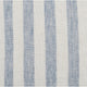 18 x 18 Throw Pillow Linen Cover Woven Stripes Flanges Blue and White By Casagear Home BM283700