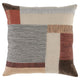 Square Accent Throw Pillow | 22" | Modern Patchwork | Beige Multicolor