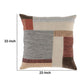 22 Inch Square Accent Throw Pillow Modern Patchwork Beige Multicolor By Casagear Home BM283705