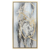 22 x 42 Canvas Wall Art Abstract Luxury Paint Design Set of 3 Gold Gray By Casagear Home BM283743