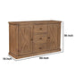 Tess 60 Inch Sideboard Buffet Cabinet Console 3 Drawers 2 Doors Brown By Casagear Home BM283852