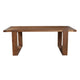 Paige Dining Table | 84" | Solid Wood | Sled Base | Natural Brown
