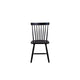 Ray Dining Side Chair | 18" | Rubberwood | Windsor Back | Set of 2 | Black