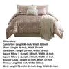 Eve 10 Piece Full Size Poly Velvet Comforter Set Foil Pattern Blush Pink By Casagear Home BM283876