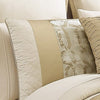 Elia 10 Piece King Polyester Comforter Set Lattice Pattern Cream Gold By Casagear Home BM283881