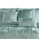 Jay 7 Piece Queen Comforter Set Green Polyester Velvet Deluxe Texture By Casagear Home BM283893
