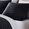 Cabe 3 Piece Queen Comforter Set Polyester Puffer Channel Quilted Black By Casagear Home BM283908