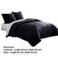 Cabe 3 Piece Queen Comforter Set Polyester Puffer Channel Quilted Black By Casagear Home BM283908