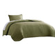 Cabe Twin Comforter Set | 2 Piece | Polyester Puffer Channel Quilted | Green