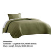 Cabe 2 Piece Twin Comforter Set Polyester Puffer Channel Quilted Green By Casagear Home BM283909