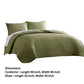 Cabe 3 Piece Queen Comforter Set Polyester Puffer Channel Quilted Green By Casagear Home BM283910