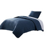 Cabe Twin Comforter Set | 2 Piece | Polyester Puffer Channel Quilted | Navy Blue