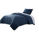 Cabe Twin Comforter Set | 2 Piece | Polyester Puffer Channel Quilted | Navy Blue